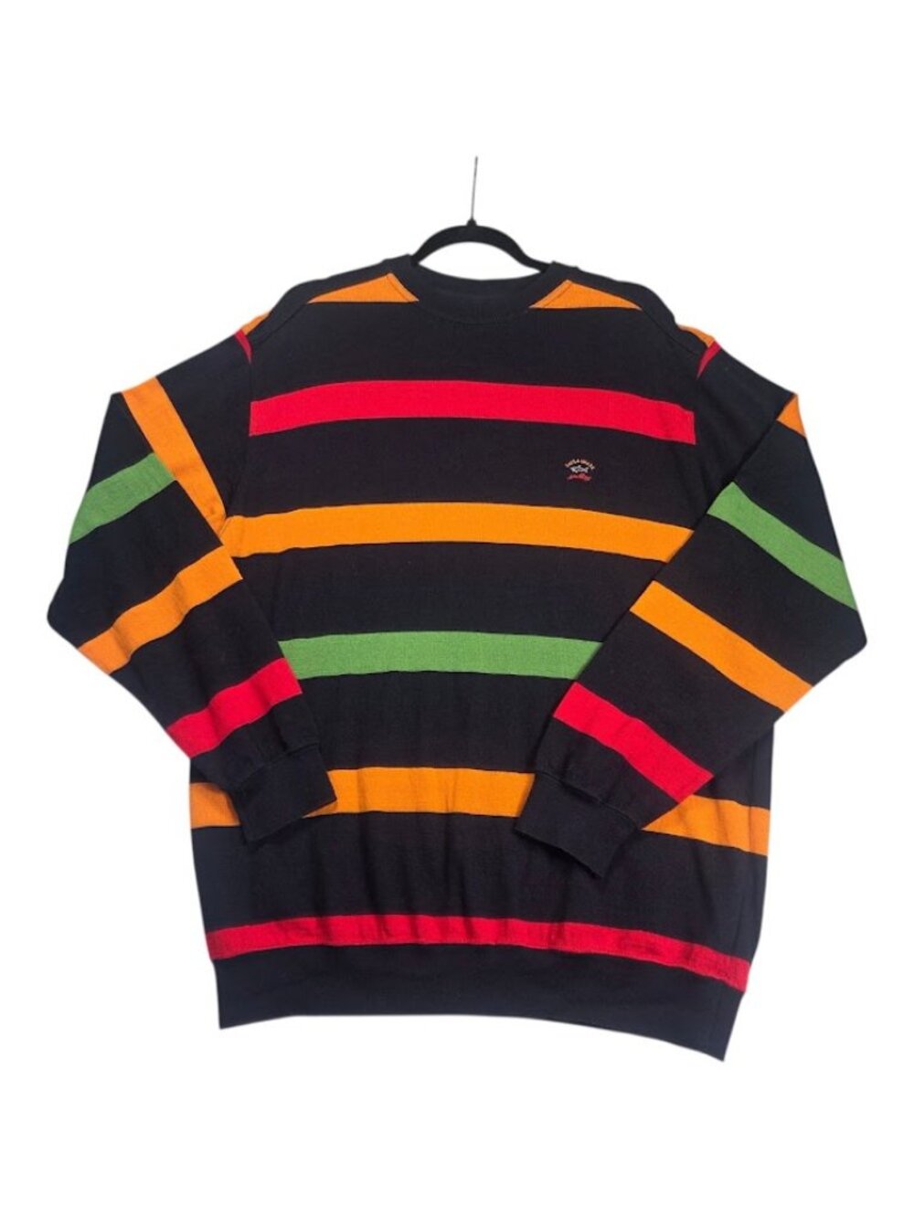 Paul & Shark Yachting Striped Crewneck 100%Wool Mens Sweater XXL Made in Italy